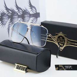 Diseñador superior Dita 17302 Gafas de sol para hombres y mujeres Diseñador de moda retro de metal Gafas negras Puerta que combina con UV 400 Po281y
