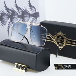 Top designer Dita 17302 Lunettes de soleil hommes et femmes métal rétro créateur de mode lunettes noires porte tous correspondent UV 400 Po282W