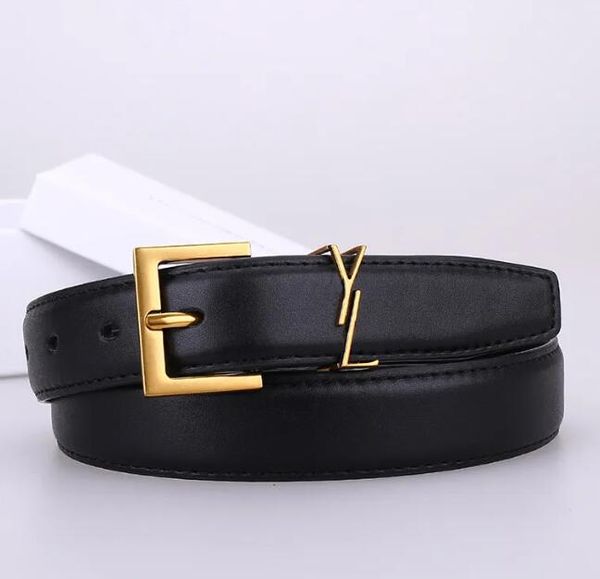 Top Designer Mode Ceinture Femmes Véritable Cuir De Vachette Largeur 3cm Y Ceintures Bronze Boucle dame de haute qualité Ceinture homme luxe classiques lettre ceinture