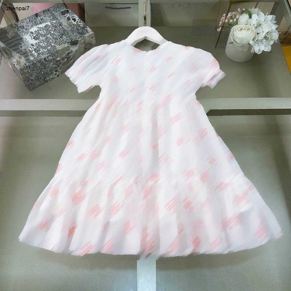 Top Designer Kids Clothes Vestidos para niñas Logotipo Impresión Falda de niños Princesa Princess Tamaño 90-150 cm Baby Frock 24mar