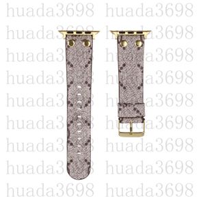 Bracelet en cuir à motif de couleur L Top Designer pour Apple Watch Band Series 8 7 6 5 4 3 2 1 40 mm 44 mm 38 mm 42 mm 41 mm 45 mm 49 mm Bracelet pour ceinture iWatch