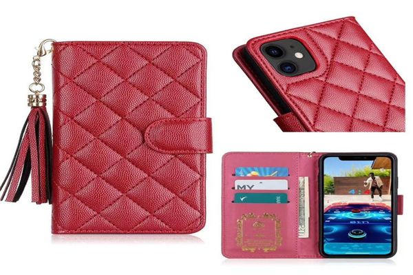 Top Designer Luxury Leather Telephip Case para iPhone 11 12 Pro Max Fashion Wallet Cover para iPhone X XR XS MAX 8 7 6S Plus6845550