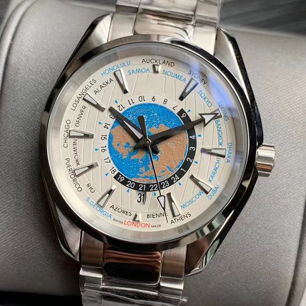 Reloj mecánico automático Aqua Terra Earth de 41,5 mm para hombre de diseñador superior, nuevo reloj maestro resistente al agua de 150 metros