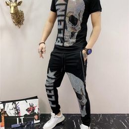 Top Designer Hommes Ensembles D'été Casual 2 Pièces À Manches Courtes Ensemble Perceuse Costumes Mâle Survêtements Conception Mince 220708