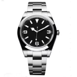 Top designer heren Bekijk nieuwe automatische mechanische heren sport Watch Black White Number Dial Sapphire Glass horloges roestvrij staal exp mannelijke polshorloges