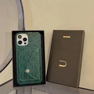 Coque de téléphone Top Designer avec porte-cartes pour iphone 14 pro max case 13 11 12 Pro Shell Lettre Embossing 3D Concave Pattern Leather Card Pocket Wallet Mobile Cover
