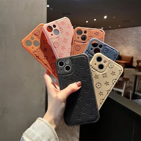 Las mejores fundas de teléfono de diseñador para iPhone 14 15 Pro Max 11 12 13 Mini 7 8 Plus X XS XR XSMAX Funda de TPU con estampado floral de moda