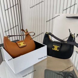 Top Designer Saddles Bag Sac à main à une épaule pour femme Nouveau avec cuir véritable Vieille fleur Demi-mois Sac sous les bras Poche de luxe Loisirs polyvalent Sac en croissant