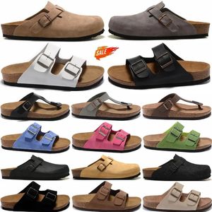 Top Designer Sandales Plate-forme Bostons Sabots Flip Flop Cuir Diapositives Boucle Femmes Hommes Baskets En Plein Air Arizonas Mocassins Birkin Chaussures