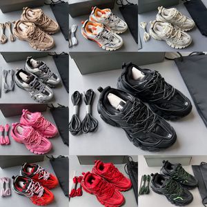 Top Designer Schoenen Luxe Merk Mannen Vrouwen Track 3 3.0 Casual Schoenen Sneakers Lederen Sneakers Nylon Print Platform Schoenen