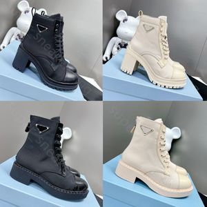 Top designer schoenen dames laarzen australië martin boot luxe laarzen buiten dikke bodem nylon midden lengte lange laarzen met doos 35-40