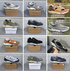 Top Designer Sports Chaussures de course pour hommes et femmes 991 Grey Olive Navy Dover Street Market Black Silver Fllimby White Bleu 20th Anniversary Grand Slam