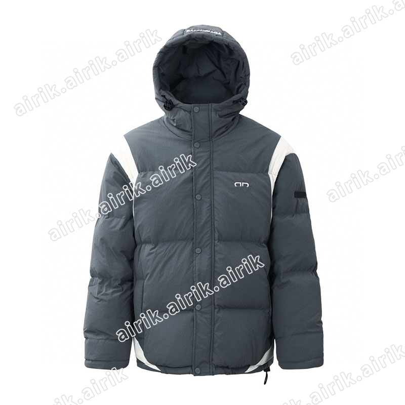 Designer men's coat down jacket casual coat hooded couple thickened warm luxury brand classic cotton jacket