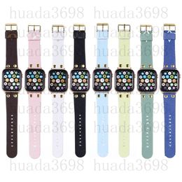 Top Designer Band Cadeau Horlogebanden voor Apple Watch Band 42mm 38 40mm 44 45mm 49 iwatch 5 SE 6 7 8 bands Leren Bandjes Armband Mode Polsband Print Strepen horlogeband