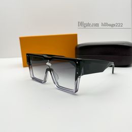 Gafas de sol de diseñador Top Men Fashion Fashion Gran Frame cuadrado Gafas de sol de Gafas de sol de gran tamaño Milli Color UV400