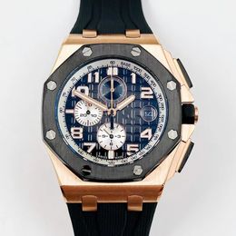 TOP montres de créateurs pour montre pour hommes Montre-bracelet de synchronisation Mouvement à quartz VK importé 44mm-15.9mm Bracelet en caoutchouc Étanche lumineux C9