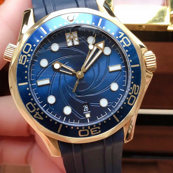 Top montres de créateurs Montre pour hommes 42MM Hippocampus Mens Montre de luxe pour femme Automa Nouvelle montre de mode Vérité Bague en céramique Rologio Bleu