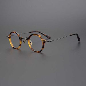 Top-Designer Elegante transparente Farbe japanische hochwertige unregelmäßige runde Brille Vollbild literarische Kurzsichtigkeit Männer Frauen wählen keinen Gesichtstrend