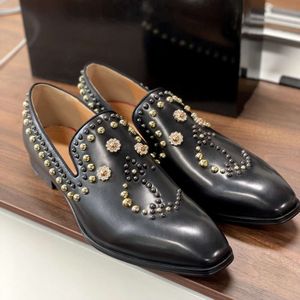 Top diseñadores zapatos de vestir formales cuero genuino hombres moda oficina de negocios trabajo marca fiesta bodas zapato plano tamaño grande 38-48 con caja NO492