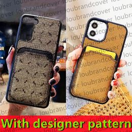 Funda para teléfono con tarjetero de diseñador para iPhone 15 pro max 14 pro max 13 funda 12 Mini 11 14Plus XSMax XR 7P 8P Samsung Galaxy S23U S23 S22 S21 Ultra NOTA 10 Cubierta