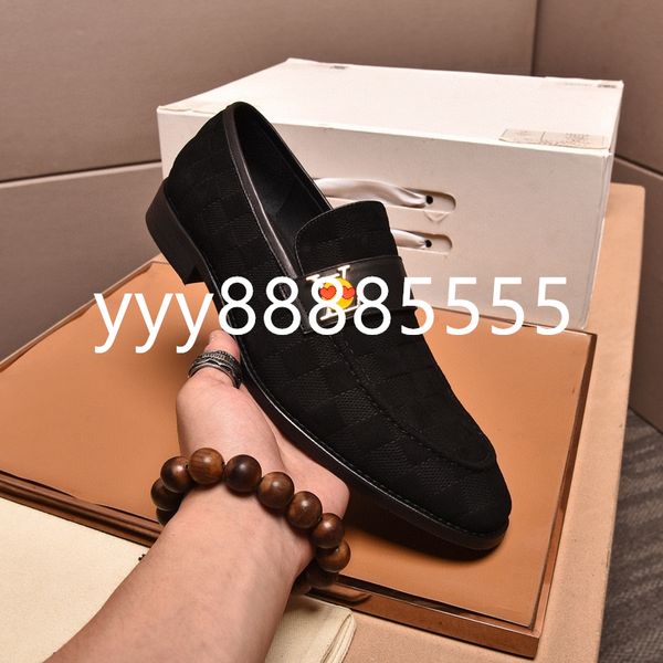 Top Designers Chaussures Hommes Mode Mocassins En Cuir Véritable Hommes Bureau D'affaires Travail Robe Formelle Chaussures Marque Designer Fête De Mariage Chaussures Plates Taille 38-45