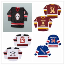 Top Ed Men Movie J.Cole Hockey Jerseys 14 Forest Hills Dr. Embroderie Jason Vorhees 13 Vendredi 13e Jersey noir Black White Yellow