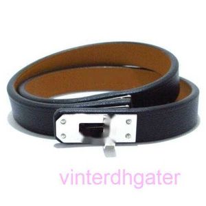 Édition supérieure HRMS Designer Bracelet Authentique Kelly Black Leather Hardware Z Bracelet Original 1TO1 avec boîte