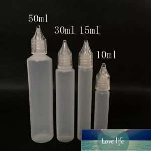 Consejo de goteo de botella con aguja de jugo vacío 10 ml 15 ml 30 ml de almacenamiento de líquido de plástico protector