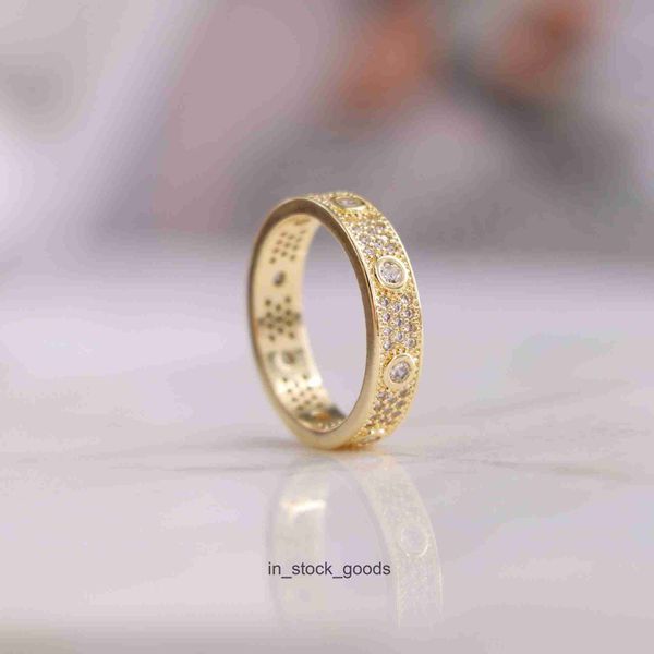 Anneaux de concepteur haut de gamme pour femmes Carter Display Classic Diamond Universal Ring for Men and Women Original 1: 1 avec logo