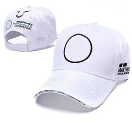 Top chapeaux de moto de course F1 Team Mercedes-Benz-AMG Marshmello chapeau de ballon de sport pour hommes et femmes ajusté casquette en maille de mode casquettes de camionneur pour jeunes a6