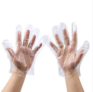 Top fabrieksuitgang Plastic Disposable Handschoenen wegwerp Voedsel Prep Glof PE Polygloves voor het koken van reiniging voedselbehandeling huishoudelijke reinigingsgereedschappen beschermen hand