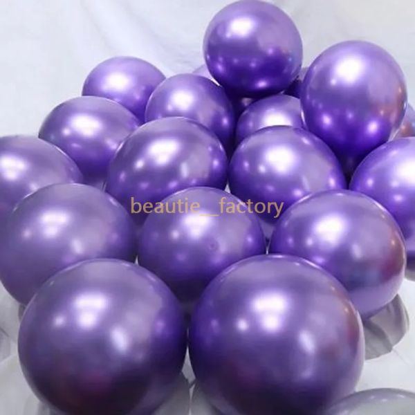 Top mode 50pcs Ballon en latex métallique 12 