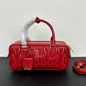 Bolsos de moda de diseñador, bolso de bolos plegado, bolso de hombro, bolso de cuero genuino para mujer, billetera MM, bolso con logotipo de letra