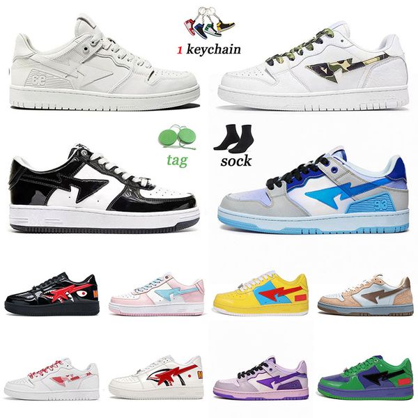 Top Fashion bapestas Chaussures de course Athlétique Designers Sneakers Cuir Original Sports Shark Blanc JJJJound Orange Vert Vintage Blanc Rouge Stas Hommes Femmes Baskets