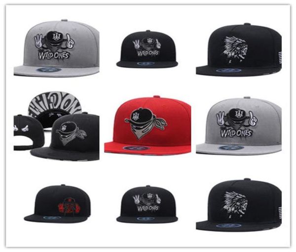 Top Fashion Brand X The Wild Ones Snapback Hats West Coast Gangsta Cool Mens Hip Hop Caps Street Headwear Black Grey Red7279510