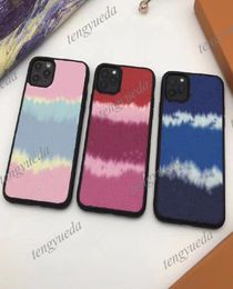 Top Fashion Deluxe Rainbow Phone Cases pour iphone 11 12 13 14 pro max XS XR Xsmax 7 8 plus TPU Cuir Lettres d'impression Téléphone portable Cas7520726