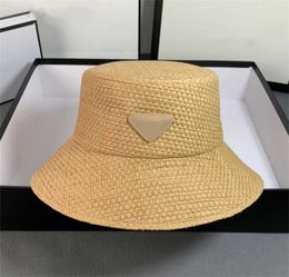 Chapeau seau de styliste pour femmes, chapeau à large bord, haute qualité, pare-soleil d'été, casquette de paille de rue, 2022