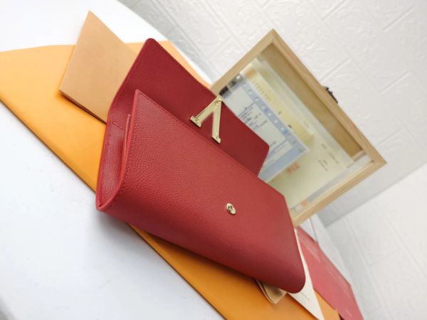 Portefeuilles de créateurs de mode TOP Capucines de luxe bourse en métal pochettes d'embrayage de haute qualité monogrammes porte-monnaie porte-carte femme avec sac à poussière de boîte d'origine