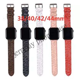 Bracelets de montre de créateurs de mode pour montres série 1 2 3 4 5 6 bandes intelligentes en cuir de haute qualité 42 mm 38 mm 40 mm 44 mm 45 mm 49 mm bracelets de montre de luxe