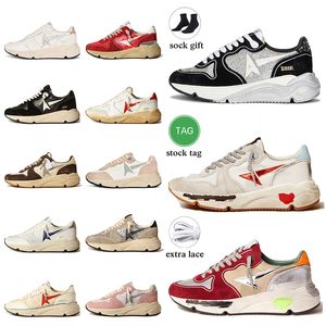 Topmode Glitter Star Vintage Designer Casual Schoenen Big Size 12 Dames Heren Running Sole sneakers Luxe nappaleer Suède Bovenwerk Handgemaakte Runners Platte sneakers