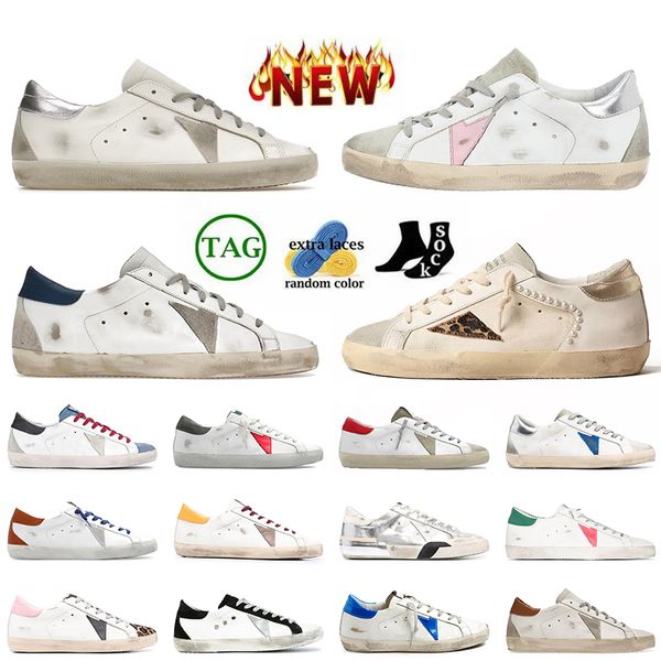 Top Fashion Low Cuir Mocassins Designer Casual Surperstar Chaussures En Gros Never Stop Oreaming Star Plateforme Golden Trainers Do-old Dirty Sneakers