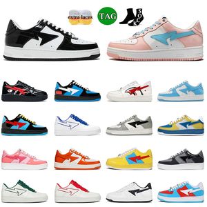 Top Fashion Low Skate Sk8 Sta Casual Chaussures Designer Bapestaes Brevet Noir Blanc Rose Vert Hommes Femmes Jogging Marche Lows Skate Baskets Taille 36-47