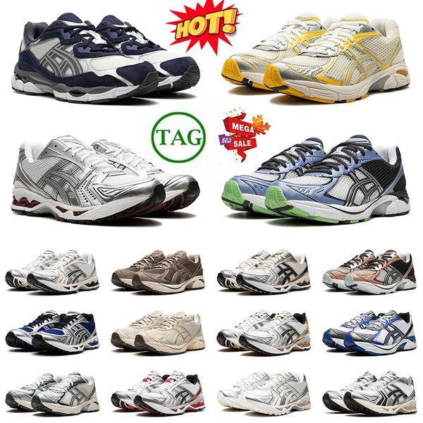 Asics Gel Kayano 14 Nyc Gt 1130 2160 Tigers Running Shoes White Clay Canyon Trainers Cream Black Metallic Plum Walking 【code ：L】Outdoor Sports Sneakers