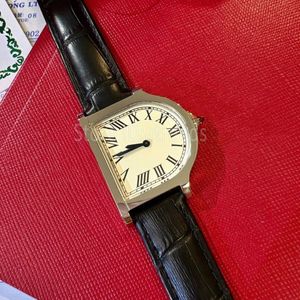 Topmode quartz horloge dames goud zilver wijzerplaat zwart lederen band horloge klassiek onregelmatige vorm ontwerp dames casual klok 1912