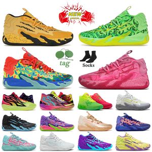 Topkwaliteit Queen City Lamelo Ball MB.01 02 03 Basketbalschoenen Rick Morty Porsche Blue Hive Chino Hills Guttermelo Toxic Pink Wings Trainers Lamelos Galaxy Sneakers