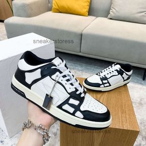 Top Fashion Shoes Designer Shoe Armyri Bone Mens Quality Cuir Chunky Top Low Casual Sports Skel Red Sweet Breatch Breakable Small Small White Panda Couleur Lil5