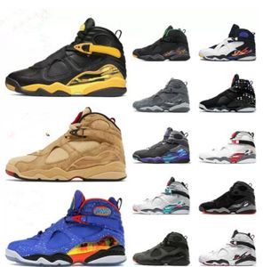 Top Fashion Sneakers Basketball Chaussures Air Jordens Jumpman 8 8S Valentin Day Mens Womens South Beach Aqua Black Cool Grey Trainers Retro Sports Jordon