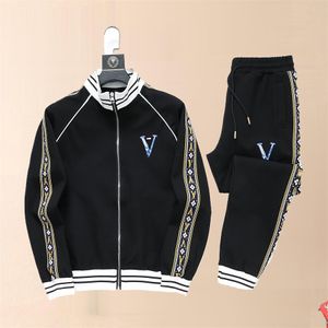 Top Fashion Sports Style Loulis Jacket Jacket Trafer Set Broidered Logo Vuiltton côté Zipper Pocket Small Tall Stand Collar Design Taille M-xxxl