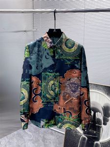 Top Summer Men's Men's Shirt Imprime à manches longues Full à manches longues Fabrics de serre-serpent personnalisés tous les jours avec une taille européenne M-3XL
