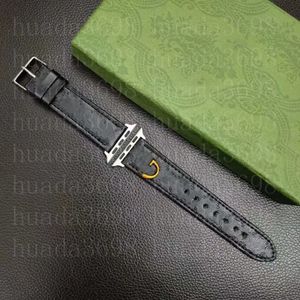 Top Fashion WatchBand Band voor Apple Watch Band 42mm 38mm 40mm 44mm 41mm 45mm 49mm iWatch 2 3 4 5 6 SE 7 8 Serie G Luxe Designer Leer G06 Bloem